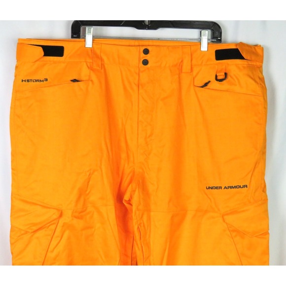 Under Armour STORM3 Cold Gear INFRARED Orange Insulated Snow Ski Pants Men's XXL - Picture 3 of 13